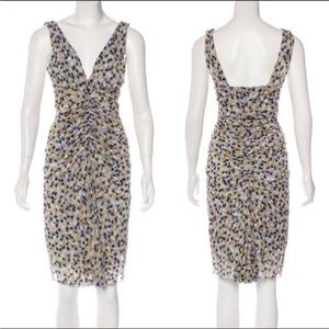 Diane Von Furstenberg Aslin Silk Spotted Dress